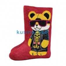 Детские валенки "Мишка в очках"