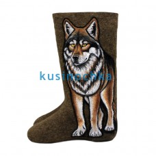 Мужские валенки «Волк в дозоре»